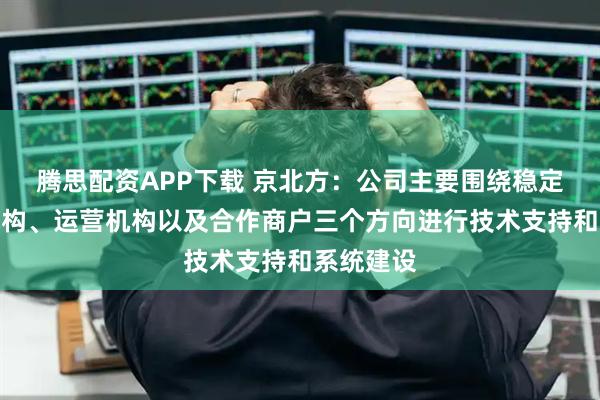 腾思配资APP下载 京北方：公司主要围绕稳定币发行机构、运营机构以及合作商户三个方向进行技术支持和系统建设